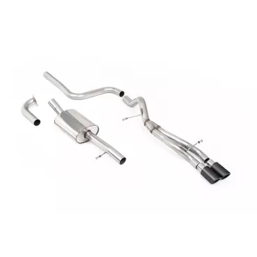 Scarico cat-back Milltek SSXFD267 per Ford Fiesta Mk7/Mk7.5 1.0T EcoBoost, terminali Jet-80 in carbonio