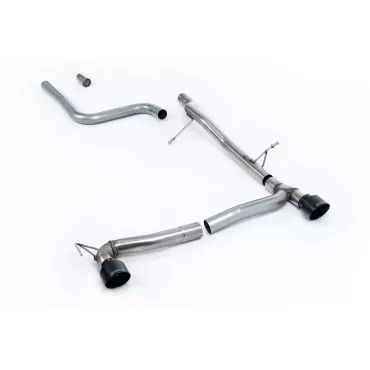 Scarico GPF-back Milltek SSXFD384 per Ford Fiesta Mk8 1.0T EcoBoost ST-Line 3 & 5 Door, terminali GT-100 neri