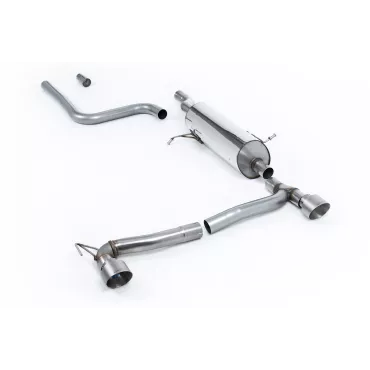 Scarico GPF-back Milltek SSXFD389 per Ford Fiesta Mk8 1.0T EcoBoost ST-Line 3 & 5 Door, terminali GT-100 in titanio