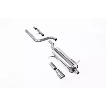 Scarico GPF-back Milltek SSXFD397 per Ford Fiesta, terminali GT-90 lucidi