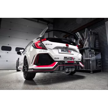 Scarico cat-back Milltek SSXHO245 per Honda / Acura Civic Type R FK8 2.0 i-VTEC, terminali GT-100 in titanio