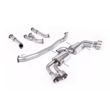 Scarico cat-back Milltek SSXNI026 per Nissan GT-R R35, terminali GT-127 in titanio