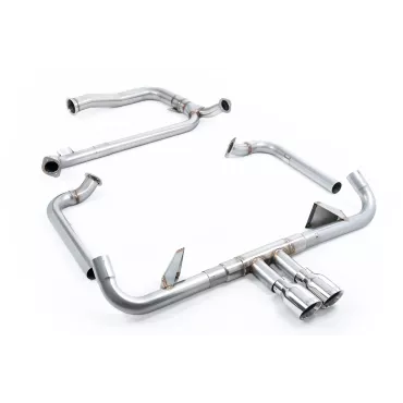 Scarico completo Milltek SSXPO144 per Porsche, terminali GT-100 lucidi