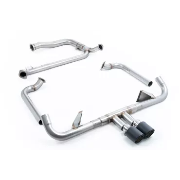Scarico completo Milltek SSXPO148 per Porsche, terminali Jet-100 in carbonio