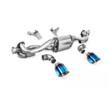 Scarico GPF-back Milltek SSXPO160 per Porsche, terminali GT-115 in titanio bruciato
