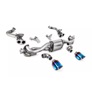Milltek SSXPO165 per Porsche, terminali GT-115 in titanio bruciato