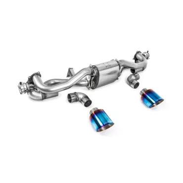 Scarico GPF-back Milltek SSXPO168 per Porsche, terminali GT-115 in titanio bruciato