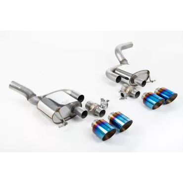 Silenziatore posteriore Milltek SSXPO179 per Porsche Macan 2.9 V6 GTS & Turbo, terminali GT-115 in titanio bruciato