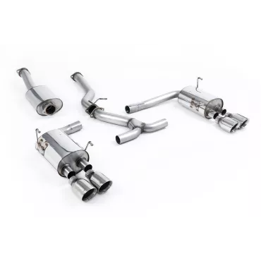 Scarico cat-back Milltek SSXSB046 per Subaru Impreza STi & WRX STI Saloon / Sedan, terminali GT-100 lucidi