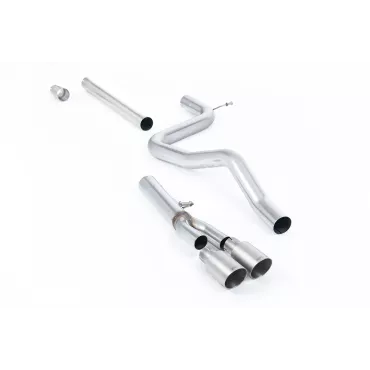 Scarico cat-back Milltek SSXSE180 per Seat Leon FR 2.0 TDI 150 SC and 5-door, terminali GT-80 in titanio