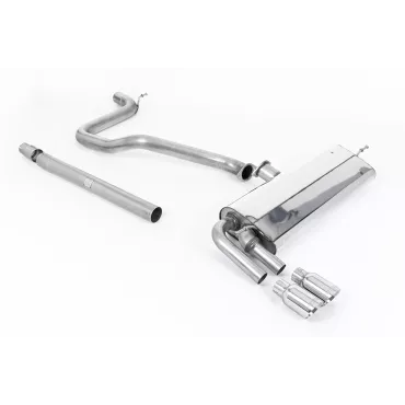 Scarico cat-back Milltek SSXSE186 per Seat Leon FR 1.4 TSI SC and 5-door, terminali GT-80 lucidi