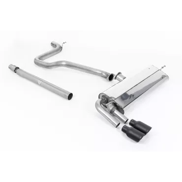 Scarico cat-back Milltek SSXSE187 per Seat Leon FR 1.4 TSI SC and 5-door, terminali GT-80 neri