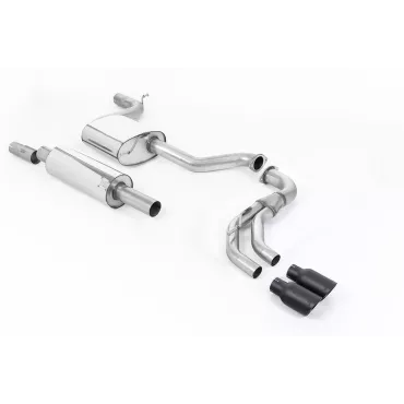 Scarico cat-back Milltek SSXSE190 per Seat Leon FR 1.8 TSI 180PS SC and 5-door, terminali GT-80 neri