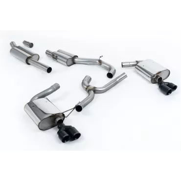 Scarico cat-back Milltek SSXSE197 per Seat Leon ST Cupra 300 Estate / Station Wagon / Combi, terminali GT-80 neri
