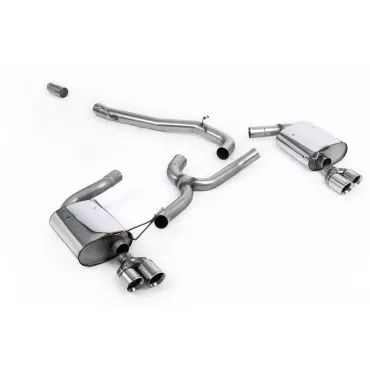 Scarico cat-back Milltek SSXSE199 per Seat Leon ST Cupra 300 Estate / Station Wagon / Combi, terminali GT-80 lucidi
