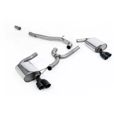 Scarico cat-back Milltek SSXSE202 per Seat Leon ST Cupra 300 Estate / Station Wagon / Combi, terminali GT-80 neri
