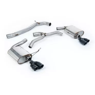 Scarico cat-back Milltek SSXSE238 per Seat Leon ST Cupra 300 Estate / Station Wagon / Combi, terminali GT-80 neri