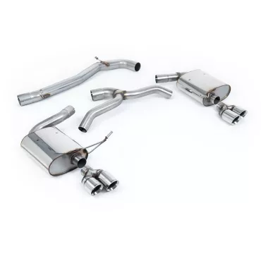 Scarico cat-back Milltek SSXSE239 per Seat Leon ST Cupra 300 Estate / Station Wagon / Combi, terminali GT-80 lucidi