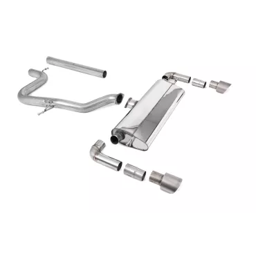 Scarico cat-back Milltek SSXSE242 per Seat Leon Cupra R 310PS, terminali GT-100 in titanio