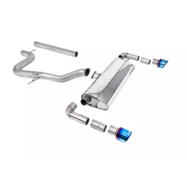Scarico cat-back Milltek SSXSE243 per Seat Leon Cupra R 310PS, terminali GT-100 in titanio bruciato