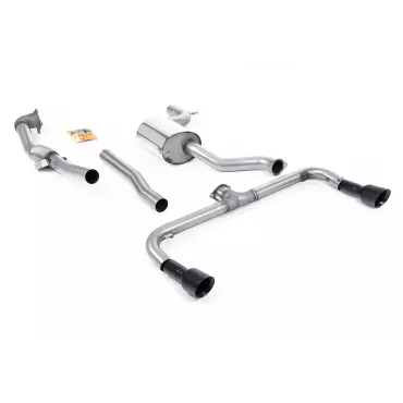 Scarico turbo-back Milltek SSXVW191 per Volkswagen Scirocco R, terminali GT-100 neri