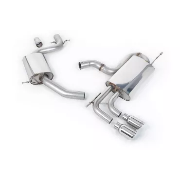 Scarico cat-back Milltek SSXVW196 per Volkswagen Golf Mk6 GT 1.4 TSI 160PS, terminali GT-80 lucidi