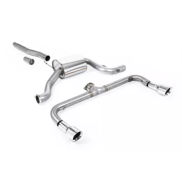 Scarico cat-back Milltek SSXVW249 per Volkswagen Scirocco GT 2.0 TSi 200PS, terminali GT-100 lucidi
