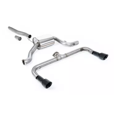 Scarico cat-back Milltek SSXVW251 per Volkswagen Scirocco GT 2.0 TSi 200PS, terminali GT-100 neri
