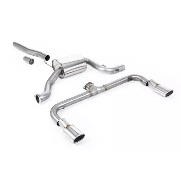 Scarico cat-back Milltek SSXVW252 per Volkswagen Scirocco GT 2.0 TSi 200PS, terminali ovali lucidi