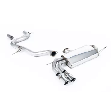 Scarico cat-back Milltek SSXVW281 per Volkswagen Golf, terminali GT-80 lucidi