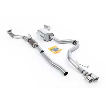 Scarico turbo-back Milltek SSXVW290 per Volkswagen Jetta Mk6 GLI 2.0 TSI, terminali GT-80 lucidi