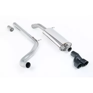 Scarico cat-back Milltek SSXVW305 per Volkswagen Polo R WRC, terminali GT-80 neri
