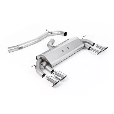 Scarico cat-back Milltek SSXVW307 per Volkswagen Golf MK7 R 2.0 TSI 300PS, terminali ovali lucidi