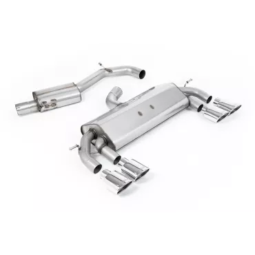 Scarico cat-back Milltek SSXVW308 per Volkswagen Golf MK7 R 2.0 TSI 300PS, terminali ovali lucidi