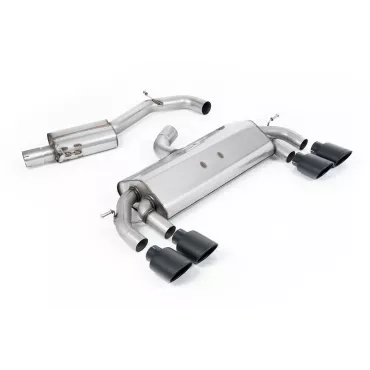 Scarico cat-back Milltek SSXVW309 per Volkswagen Golf MK7 R 2.0 TSI 300PS, terminali ovali neri