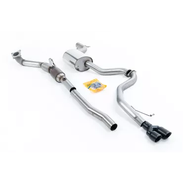 Scarico turbo-back Milltek SSXVW317 per Volkswagen Jetta Mk6 GLI 2.0 TSI, terminali GT-80 neri