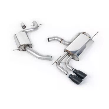 Scarico cat-back Milltek SSXVW331 per Volkswagen Golf Mk6 GT 1.4 TSI 160PS, terminali GT-80 neri