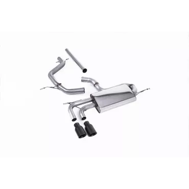 Scarico cat-back Milltek SSXVW334 per Volkswagen Golf Mk5 2.0 TDI 140PS, terminali GT-80 neri