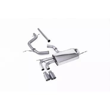 Scarico cat-back Milltek SSXVW341 per Volkswagen Golf Mk5 2.0 TDI 140PS, terminali GT-80 in titanio