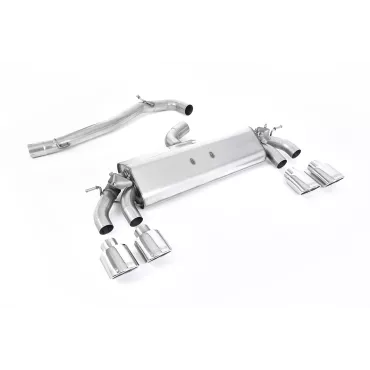 Scarico cat-back Milltek SSXVW423 per Volkswagen Golf, terminali ovali lucidi