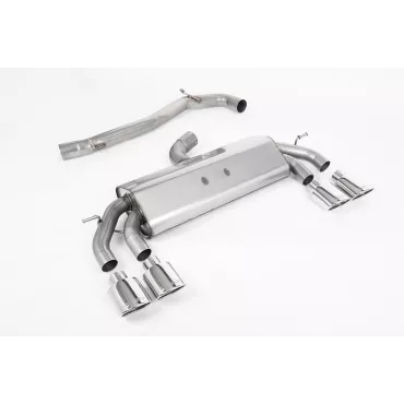 Scarico cat-back Milltek SSXVW426 per Volkswagen Golf Mk7.5 R 2.0 TSI 310PS, terminali ovali lucidi