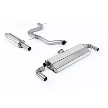 Scarico cat-back Milltek SSXVW498 per Volkswagen Golf MK7.5 GTi, terminali GT-100 in titanio