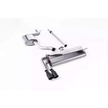 Scarico cat-back Milltek SSXVW517 per Volkswagen Golf Mk7.5 1.5TSI Evo GT & R-Line, terminali GT-80 neri