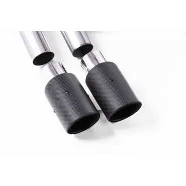 Scarico cat-back Milltek SSXVW522 per Volkswagen Golf Mk7.5 1.5TSI Evo GT & R-Line, terminali Jet-90 in carbonio
