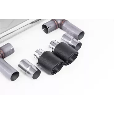 Scarico cat-back Milltek SSXVW523 per Volkswagen Golf Mk7.5 1.5TSI Evo GT & R-Line, terminali Jet-102 in carbonio