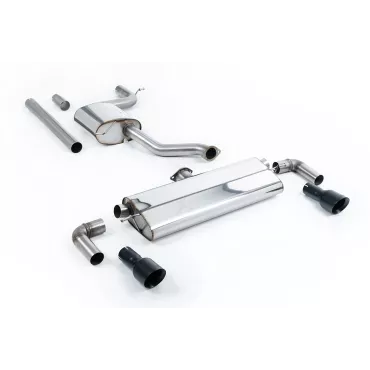 Scarico cat-back Milltek SSXVW526 per Volkswagen Golf Mk7.5 1.5TSI Evo GT & R-Line, terminali GT-100 neri