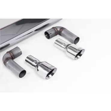 Scarico cat-back Milltek SSXVW527 per Volkswagen Golf Mk7.5 1.5TSI Evo GT & R-Line, terminali GT-100 lucidi