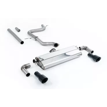 Scarico cat-back Milltek SSXVW529 per Volkswagen Golf Mk7.5 1.5TSI Evo GT & R-Line, terminali GT-100 neri