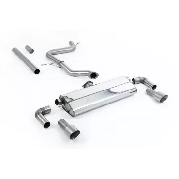 Scarico cat-back Milltek SSXVW530 per Volkswagen Golf Mk7.5 1.5TSI Evo GT & R-Line, terminali in titanio