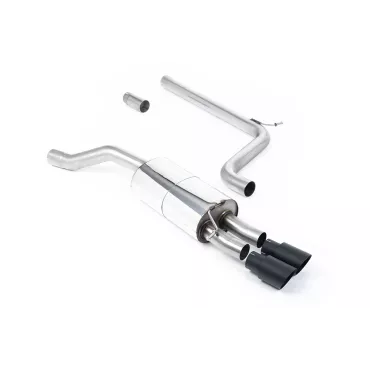 Scarico cat-back Milltek SSXVW557 per Volkswagen Polo GTI 2.0 TSI, terminali GT-90 neri